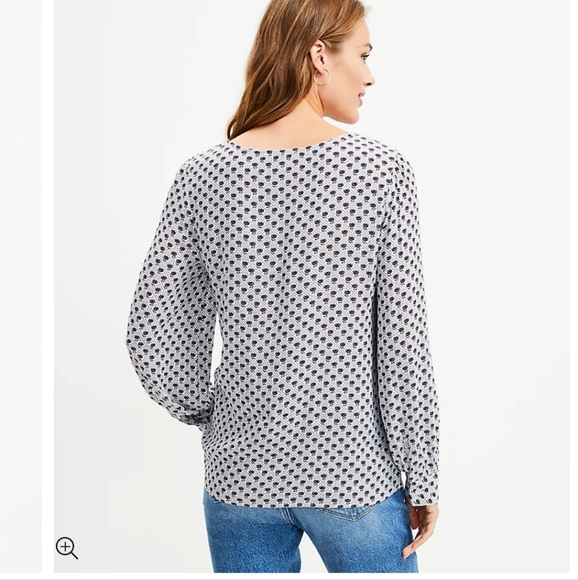 Loft NWTS XS Square Neck Blouse - Picture 7 of 7